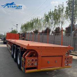 Heavy Equipment 3 Axles Flatbed Semi Trailer