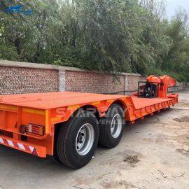 Two-axle Gooseneck Lowbed Truck Trailer