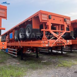 3 Axles 40ft Flat Bed Truck Trailer