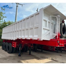 Rectangular heavy-duty dump truck trailer